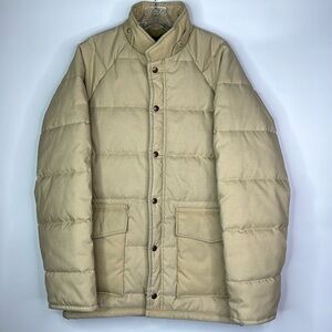 Vintage Golden Fleece Tan Puffer Jacket Size Small 70s 80s